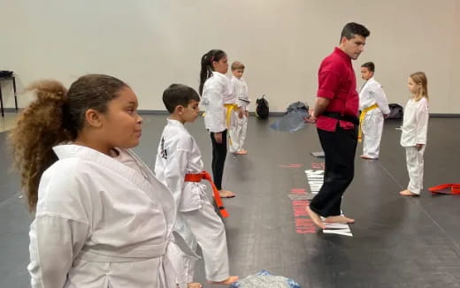 a group of children in a room