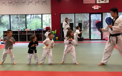 a group of children in a room