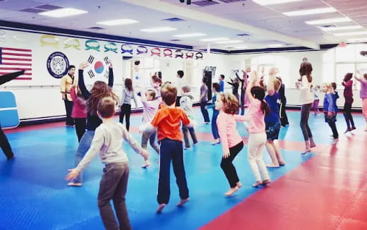 a group of people dancing