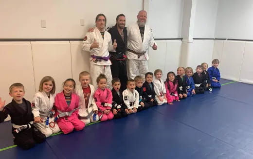 a group of people posing for a photo