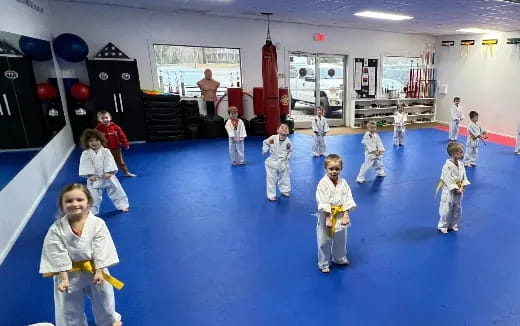 a group of children in a room