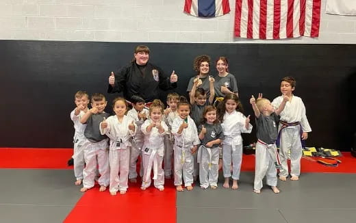 a group of people posing for a photo