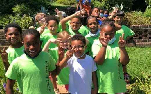 a group of people posing for a photo