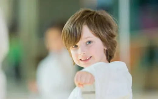 a young girl smiling