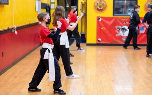 a group of people dancing
