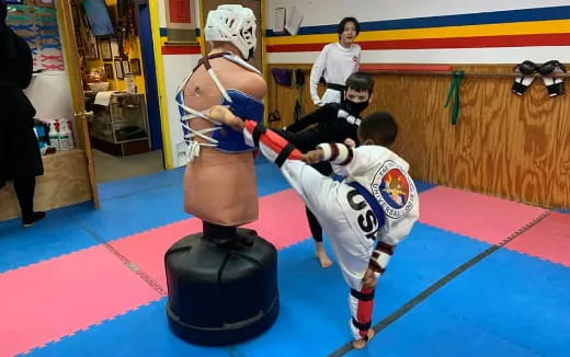 a group of people playing a sport