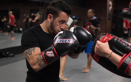 a man lifting weights
