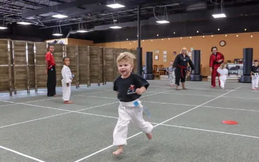 a boy playing a sport