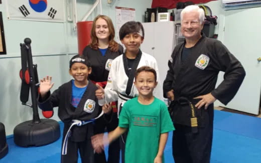 a group of people posing for a photo