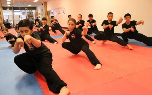 a group of people in a circle