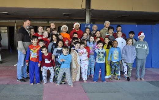 a group of children posing for a photo