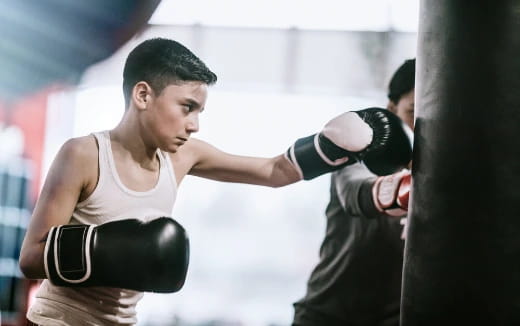 a person punching another man