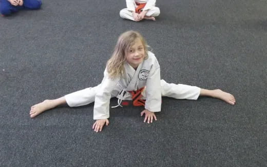 a girl lying on the ground