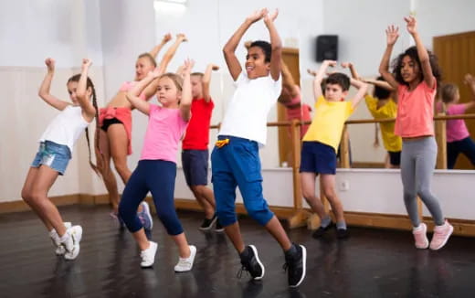 a group of people dancing