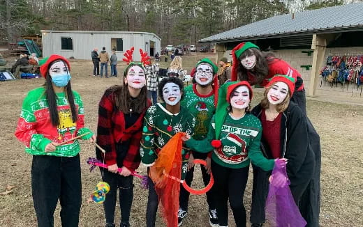 a group of people wearing clothing