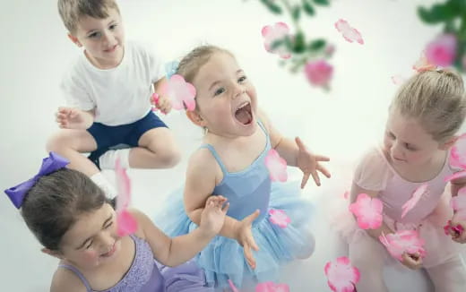 a group of children playing