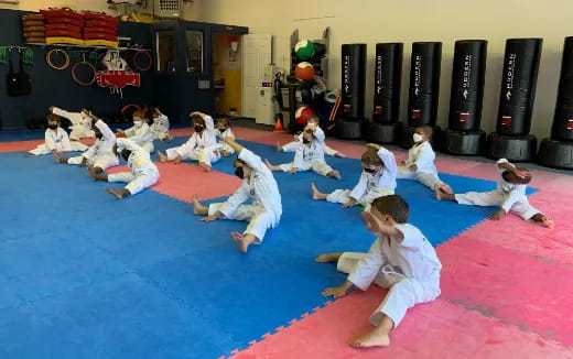 a group of children in a class