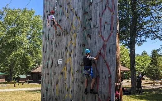 a person climbing a ladder
