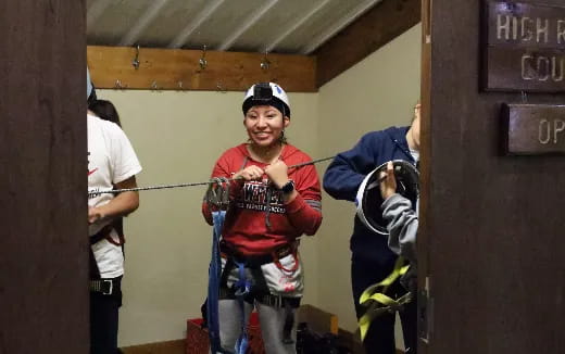 a man holding a camera