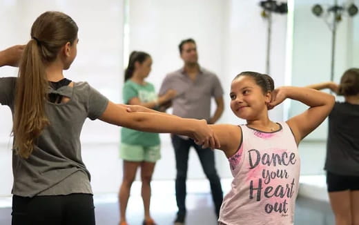 a group of people dancing