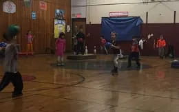 a group of people dancing