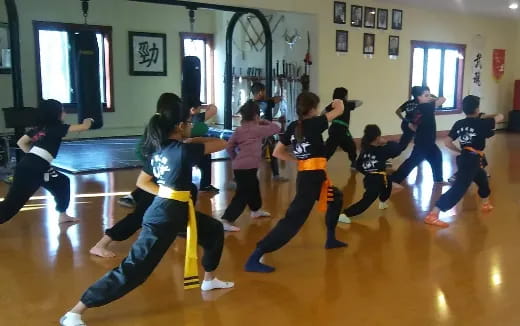 a group of people dancing