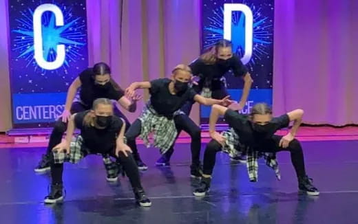 a group of people dancing