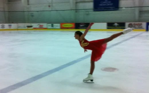 a person skating on ice
