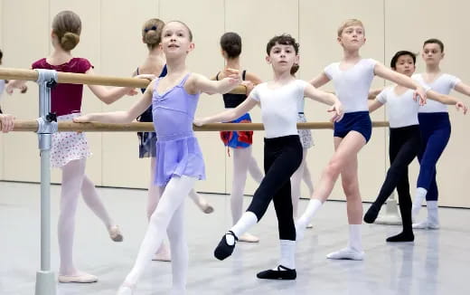 a group of people exercising