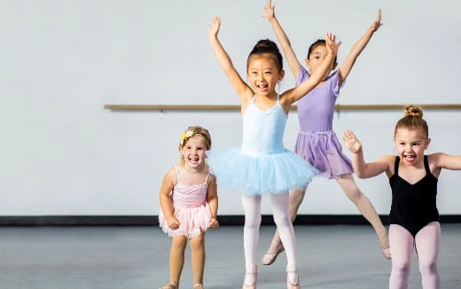 a group of girls dancing