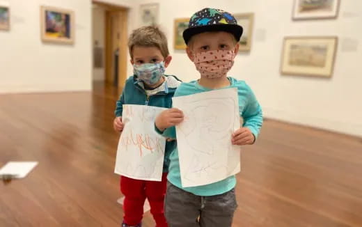 two children wearing clothing