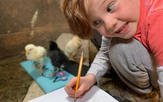 a person painting with a brush