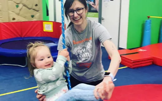 a person and a child