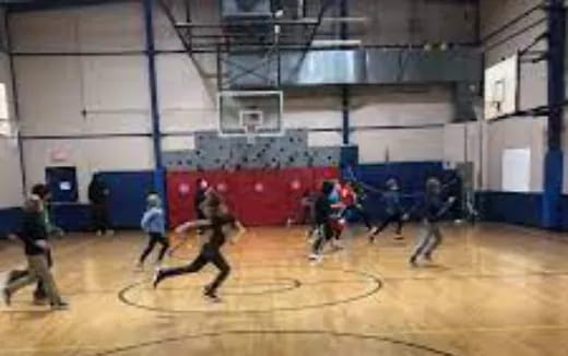 a group of people playing a sport