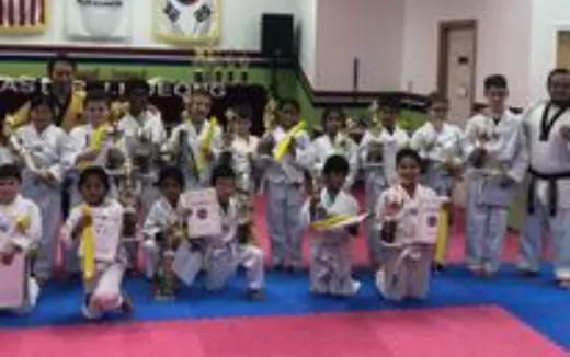 a group of children in a room