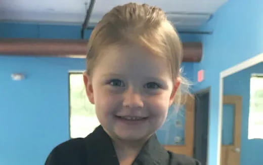 a boy with blonde hair