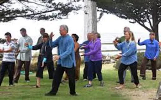 a group of people dancing