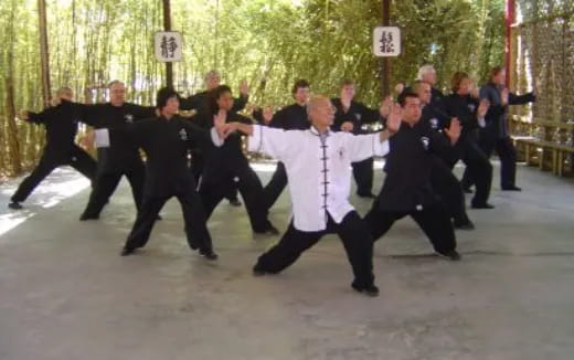 a group of people dancing