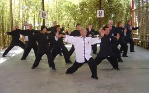 a group of people dancing