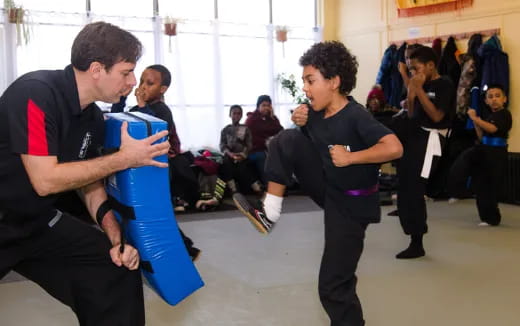 a group of people dancing