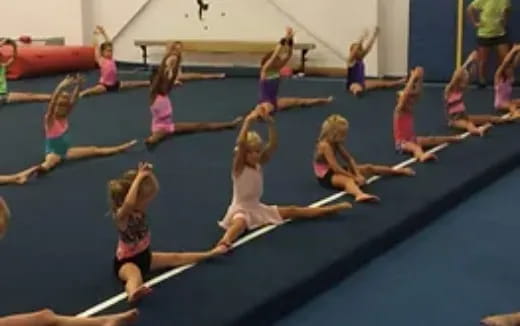 a group of women exercising