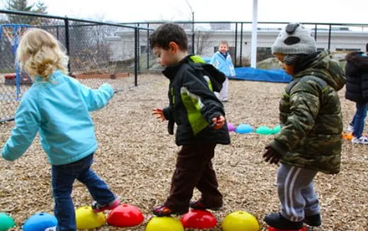 kids playing with balls