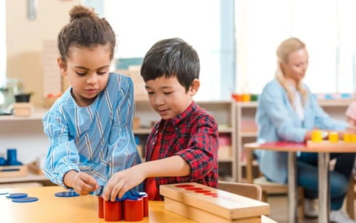 a few children in a classroom