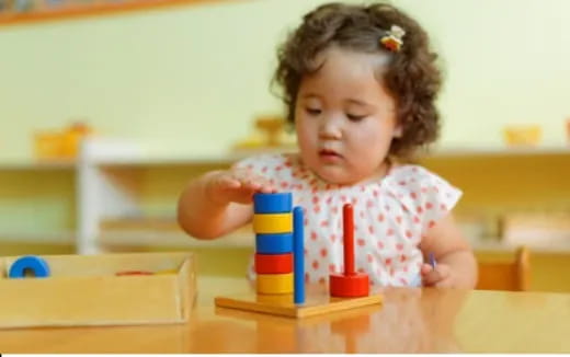a child playing with toys