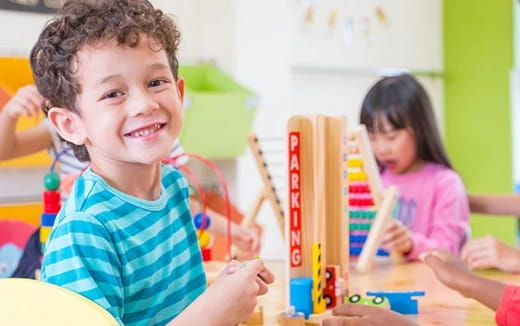 a few children playing with toys