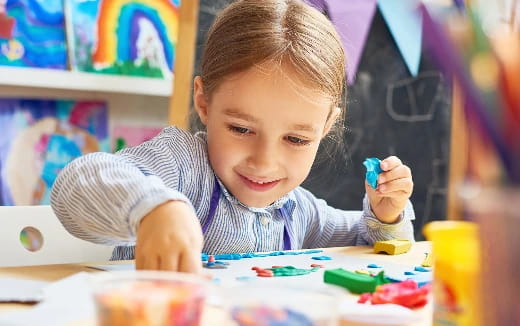 a child playing with toys