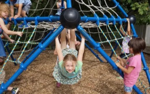 children playing on a playground