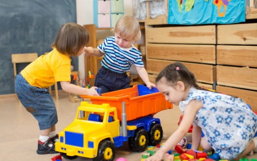 children playing with toys