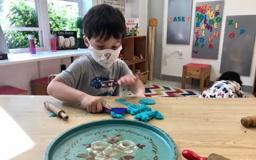a child playing with toys