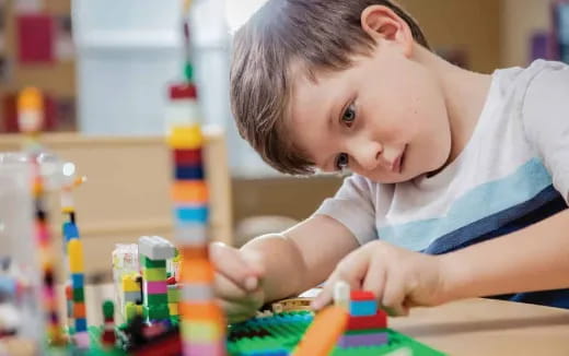 a child playing with toys
